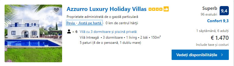 Azzuro Luxury Villa | sejur Cipru | vila cu piscina Cipru |