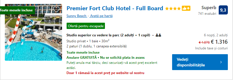 Premier Fort Club | Sunny Beach | Bulgaria cazare | Bulgaria hotel |