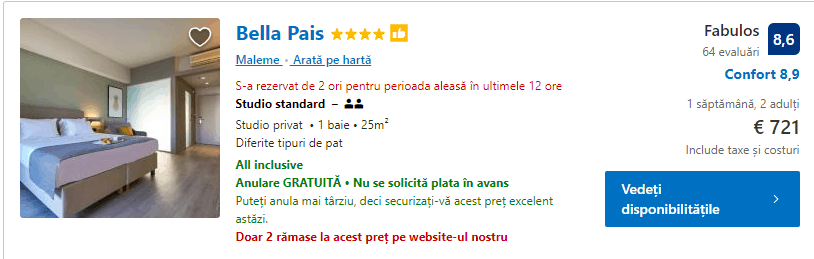 Bella Pais | Creta cu all inclusive | 