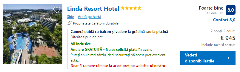 Linda Resort Hotel | all inclusive Side | vacanta Side |