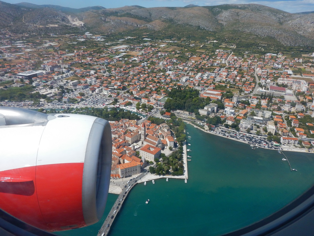 zbor austrian airlines | zbor peste trogir | aterizare pe split |