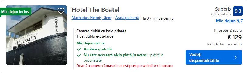 hotel the boatel gent | cazare ieftina gent | cazare inedita gent | 