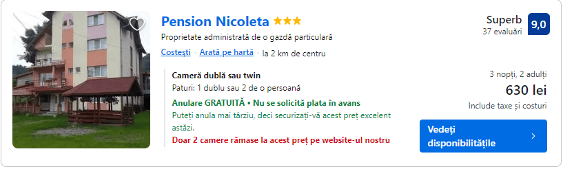 pension nicoleta | cazare costesti valcea | licurici valcea |