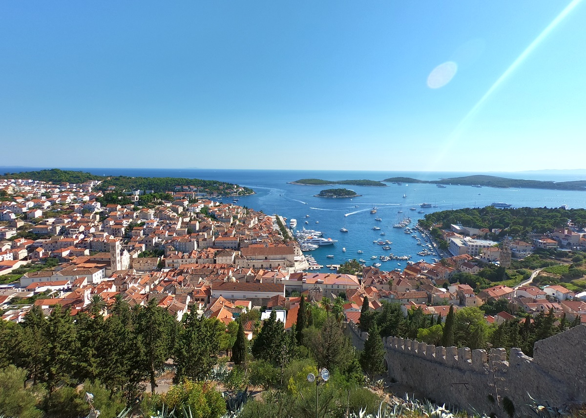 insula Hvar | Croatia | panorama de la Castelul din Hvar Town |