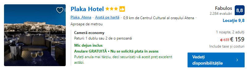 Plaka Hotel | cazare cu vedere la Acropole | cazare centrala Atena | recomandari cazare Atena |