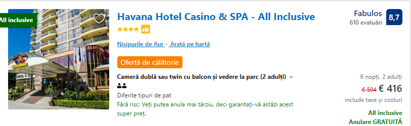 cazare Havana Hotel Casino | Calatorul multumit