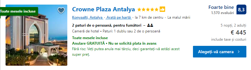 Crowne Plaza Antalya | hotel all inclusive Antalya |