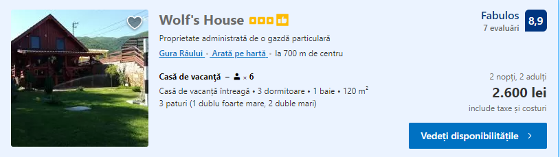 Wolf s House | cazare sibiu cu ciubar |