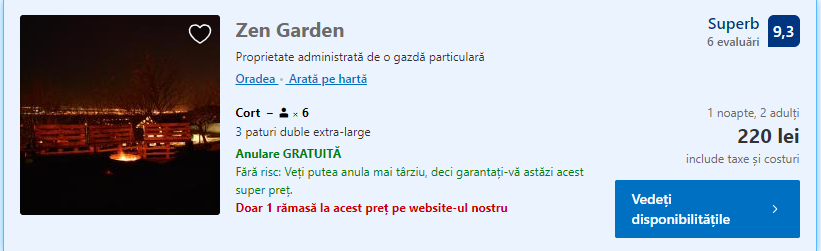 Zen Garden Oradea | cazare cu ciubar | Calatorul Multumit |