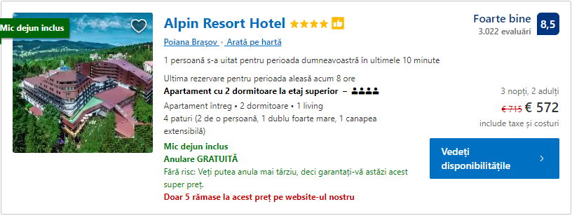 Alpin Resort Hotel | cazare Poiana Brasov|