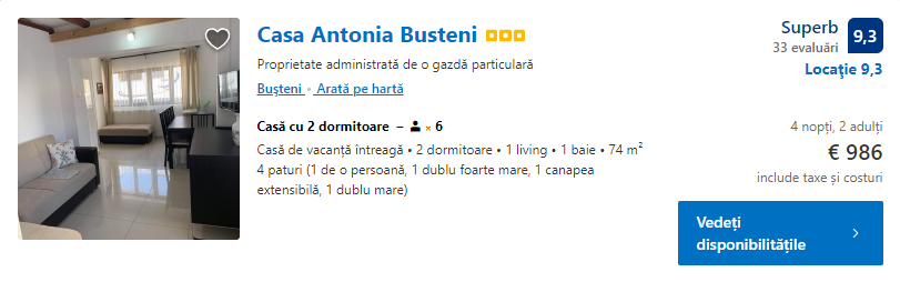 Casa Antonia Busteni | case de vacanta Busteni |