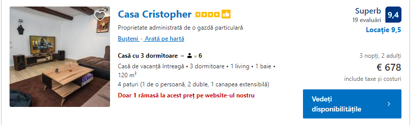 Casa Christopher Busteni | cazare la Busteni |