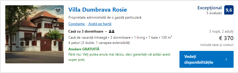 Vila Dumbrava Rosie Constanta | cazari Constanta |