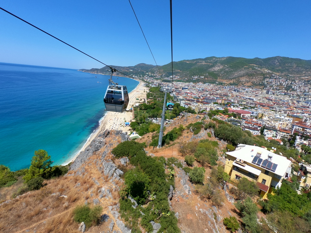 Teleferic spre castel | panorama si atractii Alanya | plaja Alanya | Calatorul Multumit in Alanya |