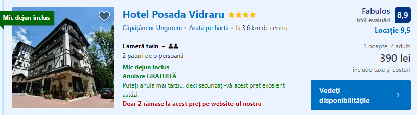 Hotel Posada Vidraru | Vidraru |