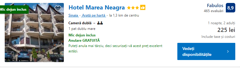 Hotel Marea Neagra | cazare Sinaia |