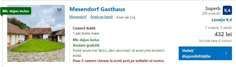 Mesendorf Gasthouse | cazare traditionala | cazare Mesendorf |