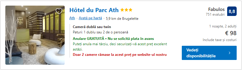 Hotel du Parc | cazare aproape de Pairi Daiza | hotel langa pairi Daiza |