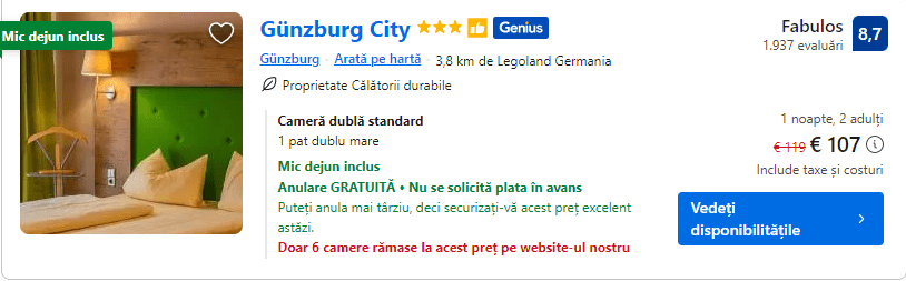 gunzburg city | hotel cu mic dejun legoland |