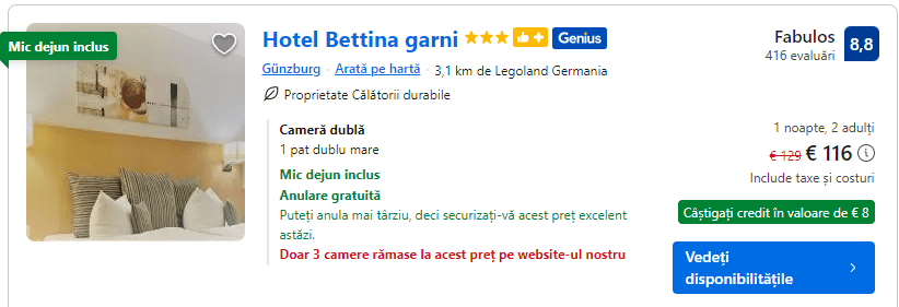 hotel bettina garni | cazare cu mic dejun legoland |