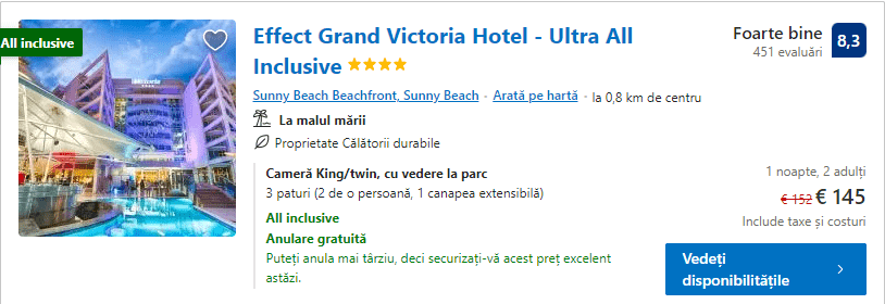 Effect Grand Victoria Hotel | hotel cu plaja privata Sunny Beach |