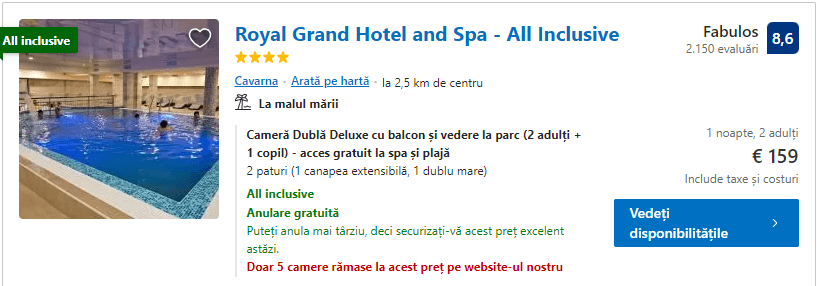 Royal Grand Hotel and Spa | Bulgaria in iulie |