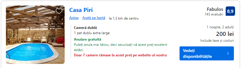 casa piri | cazare anina |
