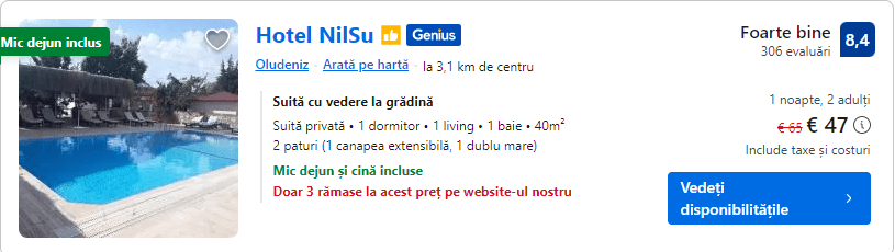 hotel nilsu | cazare cu demipensiune oludeniz |