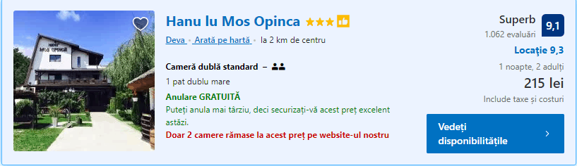 Hanu lu Mos Opinca | hanuri traditionale Romania |