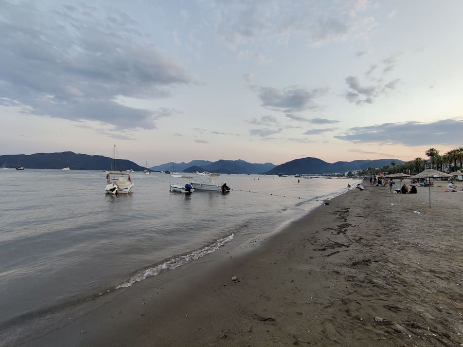 plaja Long Beach | plaja Marmais | Marmaris Turcia | apus in Marmaris |