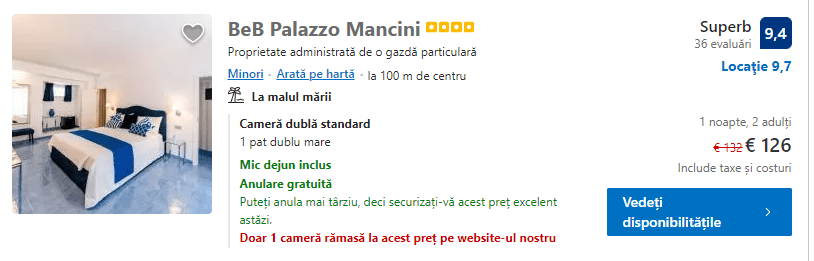 BeB Palazzo Mancini | cazare Minori | 