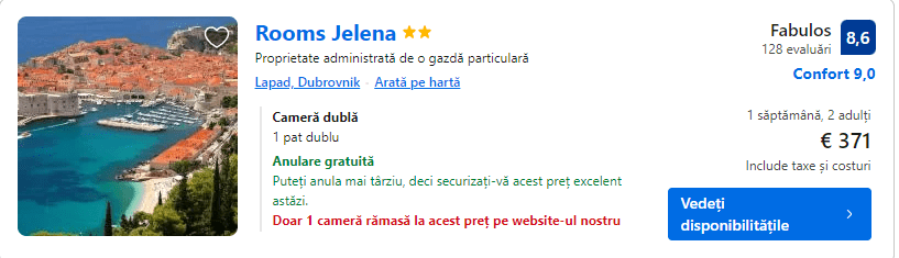 rooms jelena | cazare plaja croatia | 