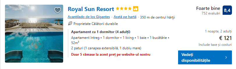 Royal Sun Resort | cazare plaja Los Guios | Los guios beach |