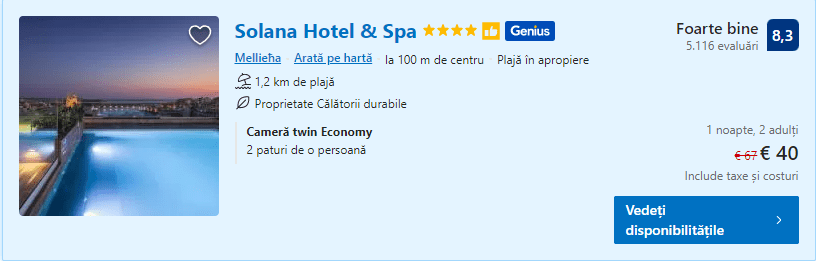 Solana Hotel and Spa | hotel in malta | hotel langa plaja malta |