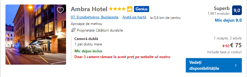 Ambra Hotel | cazare Budapesta central | hotel in Budapesta |