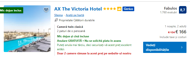 Ax the victoria | hotel cu dempensiune Sliema | cazare Sliema | cazare Malta |
