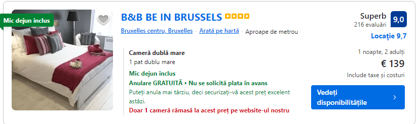 BB be | cazare cu mic dejun Bruxelles |