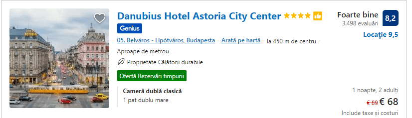 Danubius Hotel Astoria | recomandari hoteluri Budapesta |