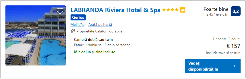 Labranda Riviera | demipensiune Malta | hotel cu piscina malta |