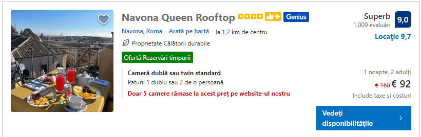 Navona Queen Rooftop | hotel piata Navona | hotel cu priveliste Roma | rooftop Roma |
