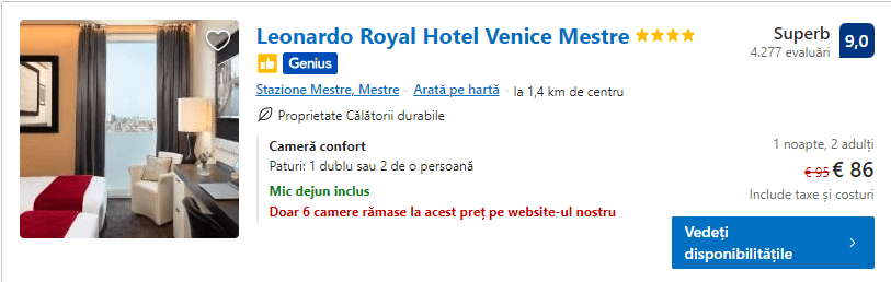 Leonardo Royal Hotel | cazare mestre | hotel venetia mestre |