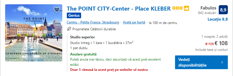 The Point City | apartament Strasbourg | Strasbourg de sarbatori |