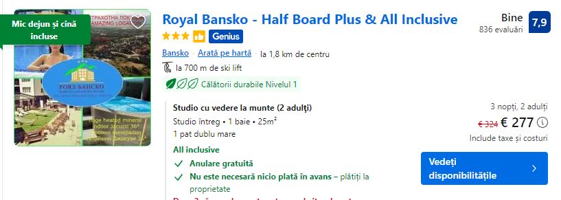 royal bansko | hotel cu all inclusive de sf andrei |