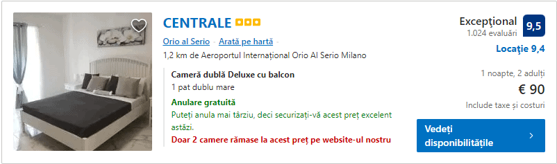 Centrale | cazare in vecinatatea aeroportului bergamo |