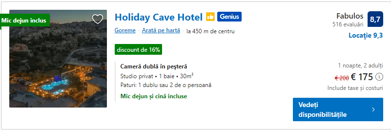 holiday cave hotel | hotel cu panorama in cappadocia | demipensiune cappadocia |