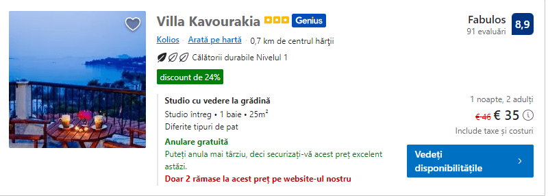 villa kavourakia | cazare plaja Vromolimnos | 