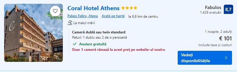 coral hotel athens | hotel pe riviera atenei | plaja atena  | hotel plaja atena |