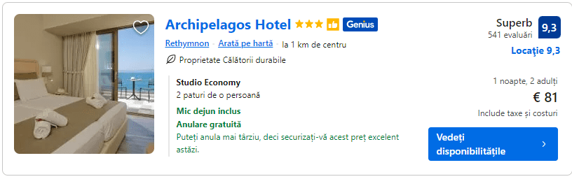 archipelagos hotel | cazare in rethymno |