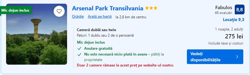 arsenal park | cazare cu parc de aventura | parc tematic orastie |