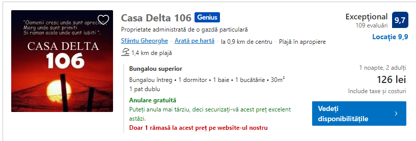 casa delta 106 | cazare sfantu gheorghe delta | cazare delta |